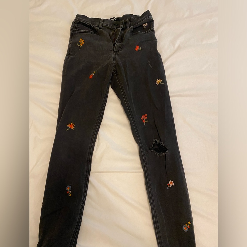 Express, size 4R, black, stretch jeans